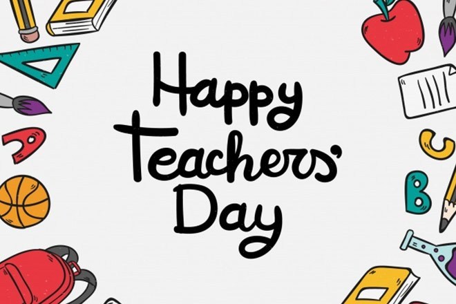 happy teacher’s day illustration