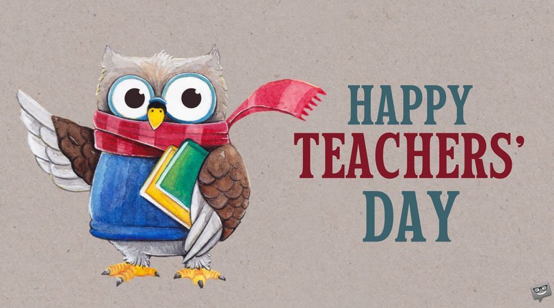 happy teachers day owl