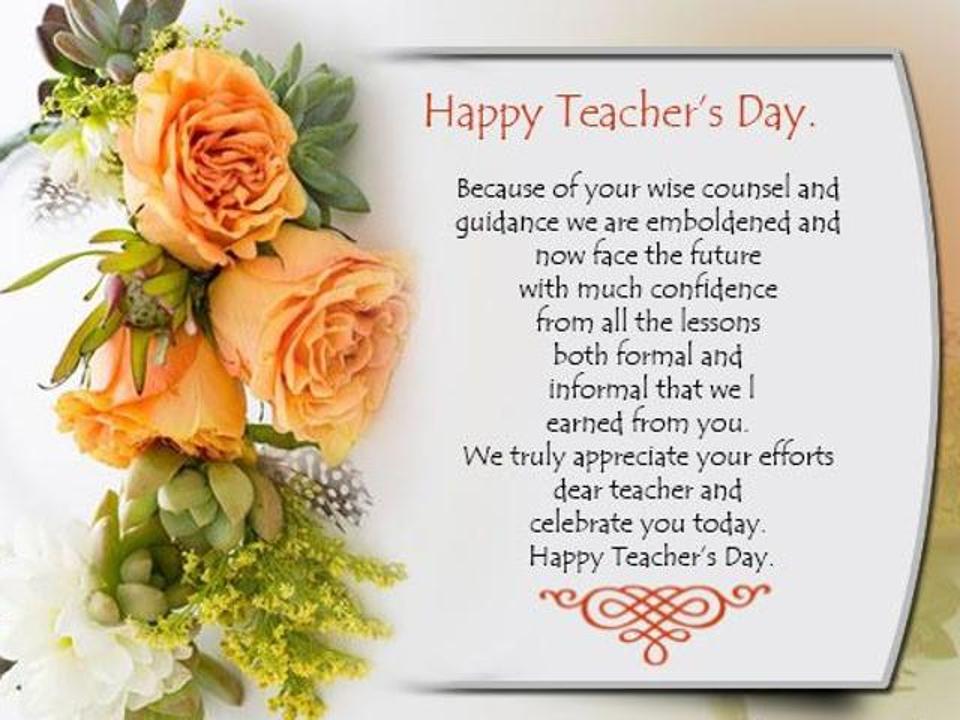 happy teacher’s day wishes card
