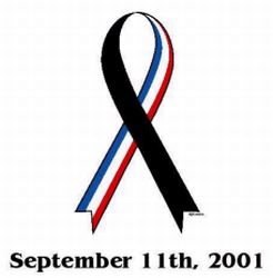september11,2001 Red, White, and blue Patriotic Ribbon image