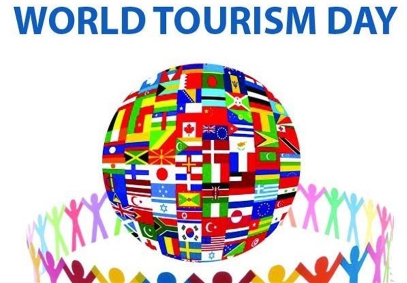 world tourism day earth globe world flags