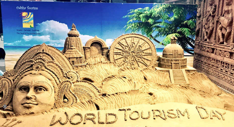 world tourism day sand art