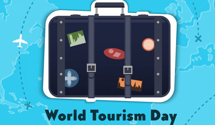 world tourism day suitcase