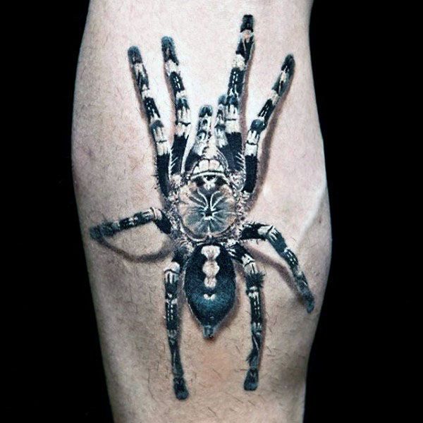 3D Tarantula Tattoo On Sleeve For Men