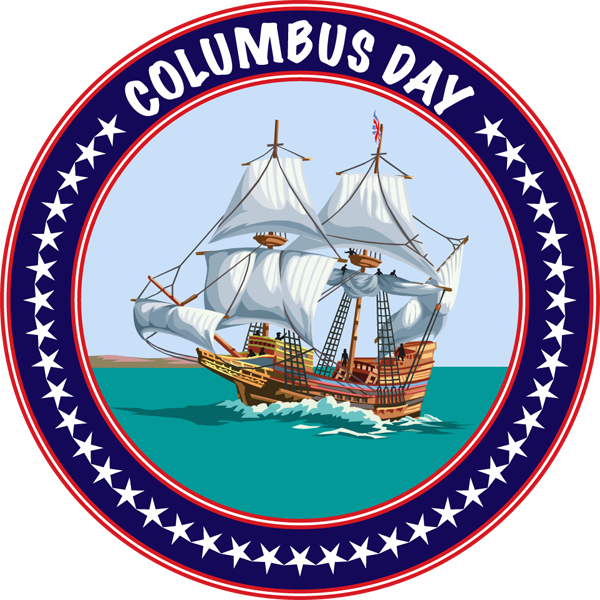 Columbus Day USA – Round Vector