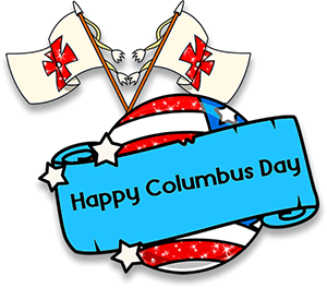 Happy Columbus Day Animated Glitter
