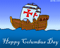 Happy Columbus Day Animated gif