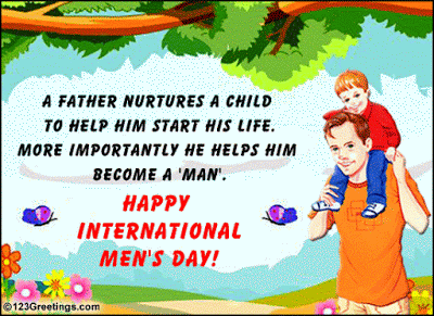 happy international Men’s Day a father nurtures a child to help him start his life more importantly he helps him become a man happy Men’s Day