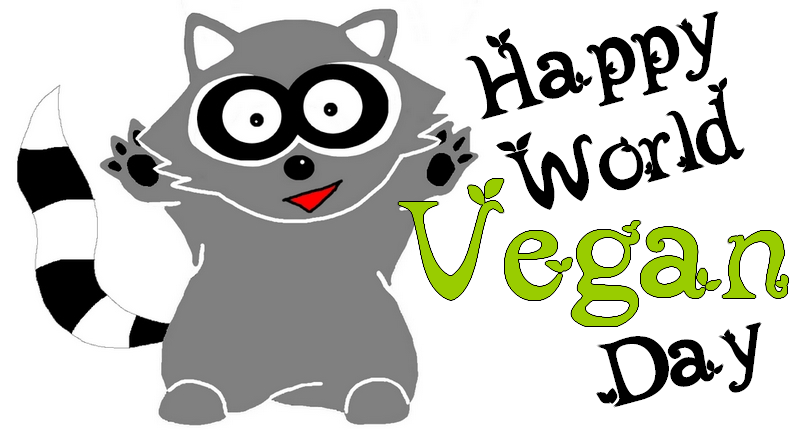 happy world vegan day cat picture