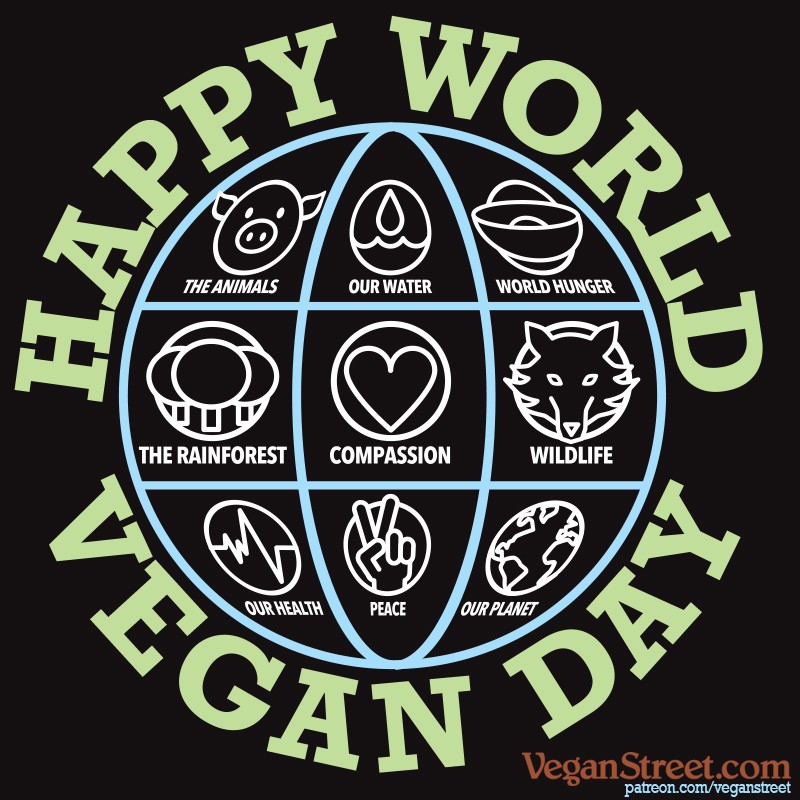 happy world vegan day image