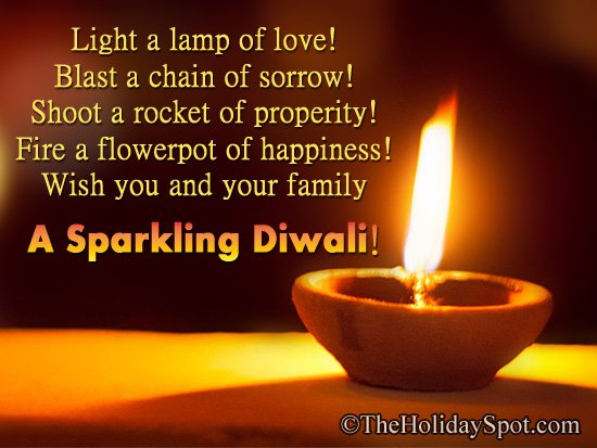 light a lamp of love blast a chain of sorrow wish you and your family a sparkling diwali