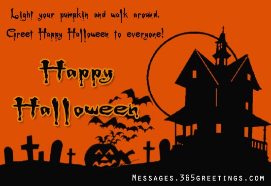light your pumpkin and walk around greet happy Halloween to everyone