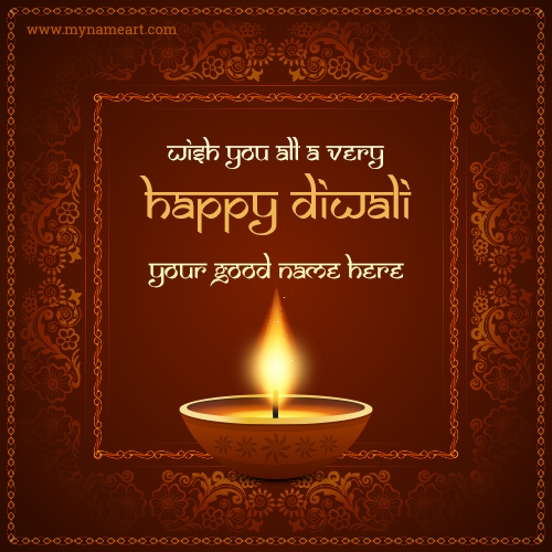 wish you all a very happy diwali greeting card