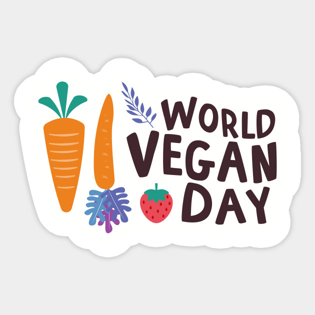 world vegan day sticker