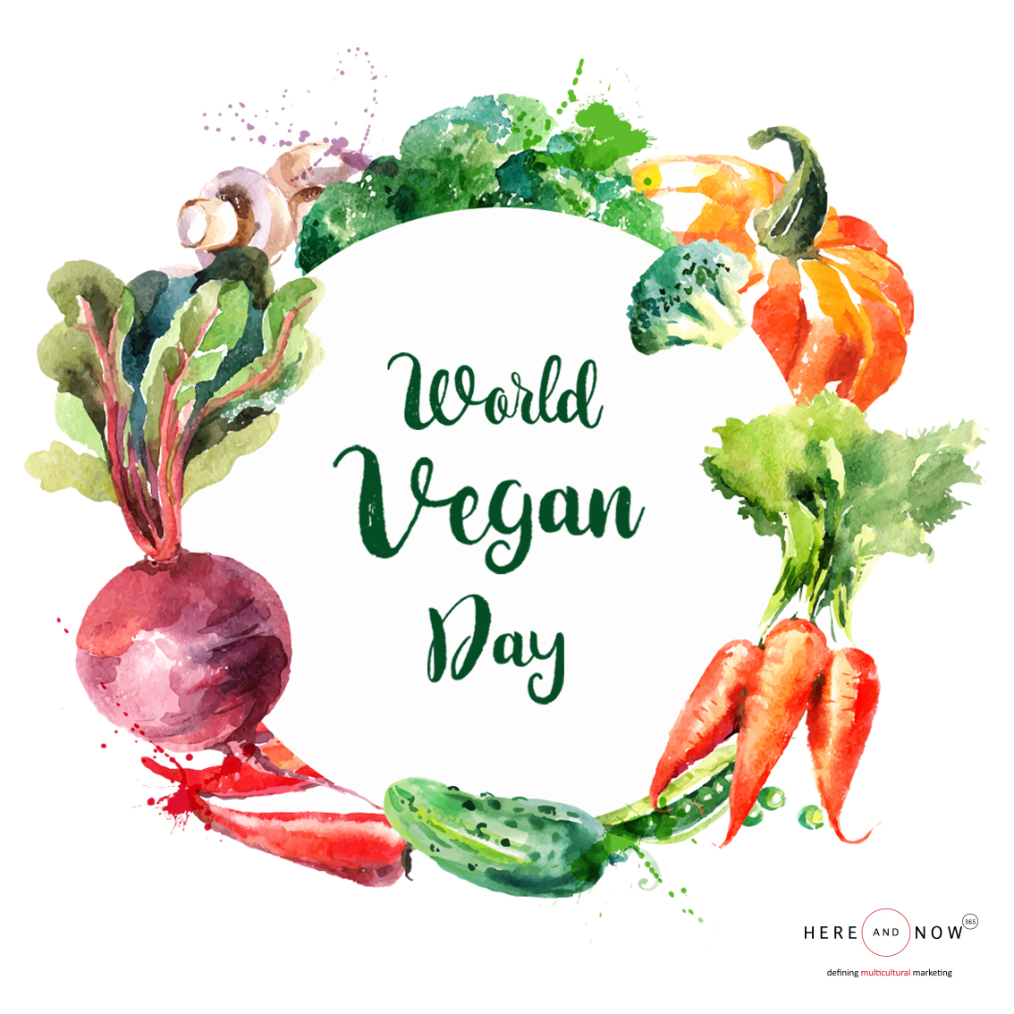 world vegan day vegetables illustration