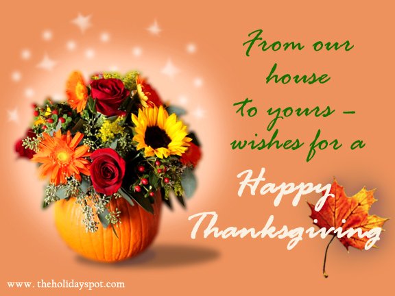 from our house to yours wishes for a happy thanksgiving