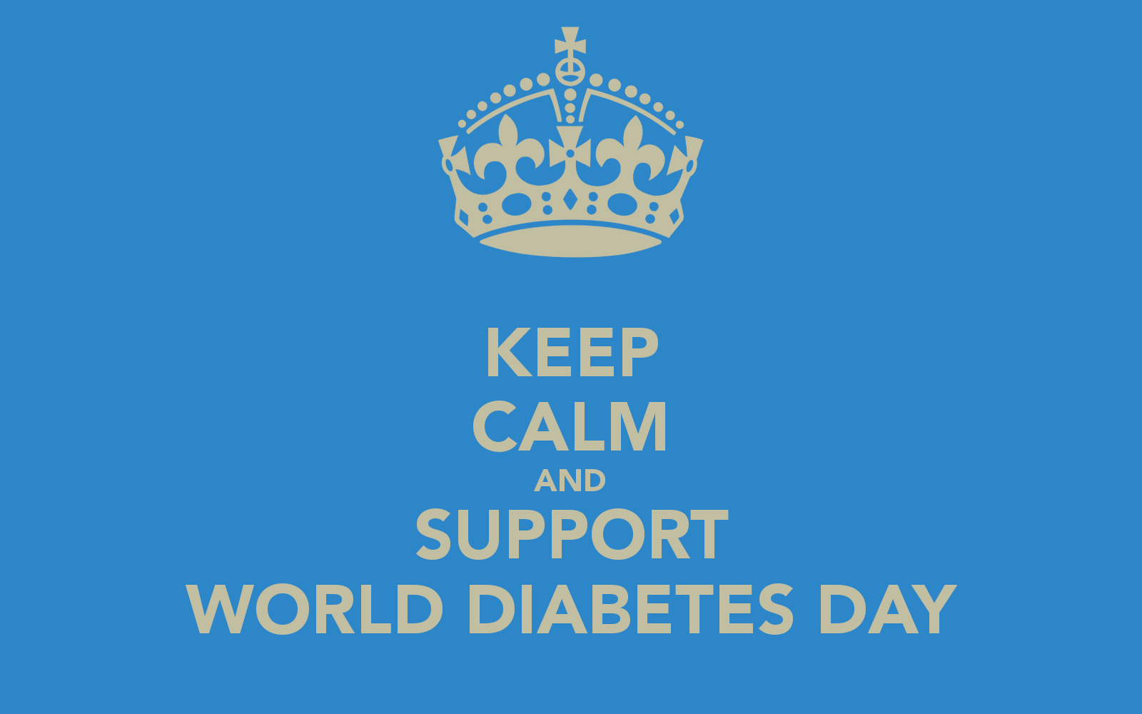 keep calm and support world diabetes day