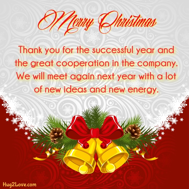 merry christmas thank you for the successful year and the great cooperation in the company