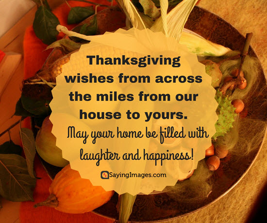 thanksgiving wishes from across the miles from our house to yours