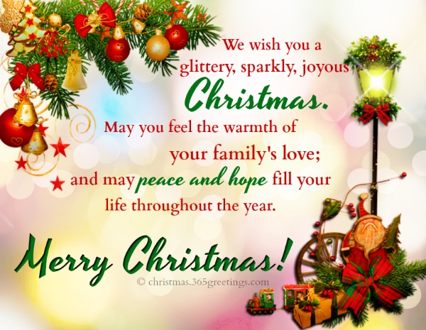 we wish you glittery, sparkly, joyous merry christmas