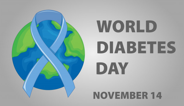 world diabetes day november 14 earth globe illustration
