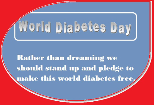 world diabetes day rather than dreaming we should stand up and pledge to make this world diabetes free