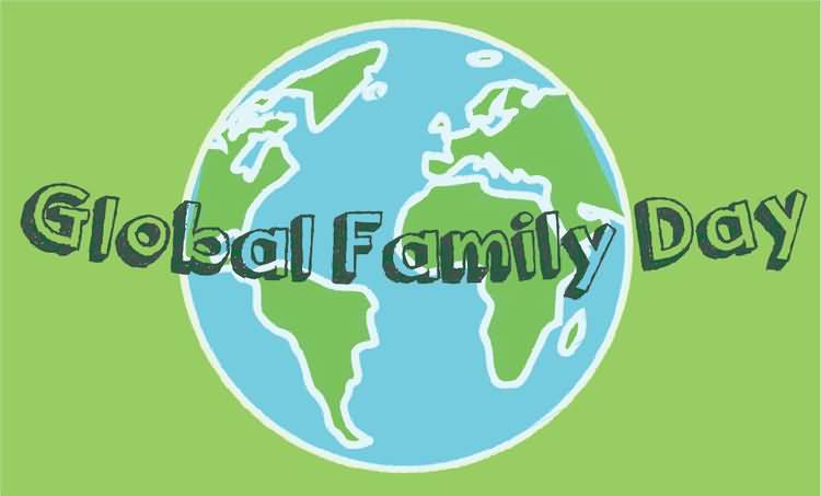 global family day earth globe in background