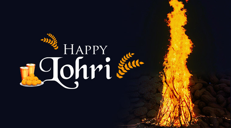 happy lohri bonfire image