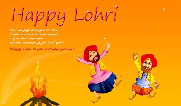 happy lohri punjabi men dancing