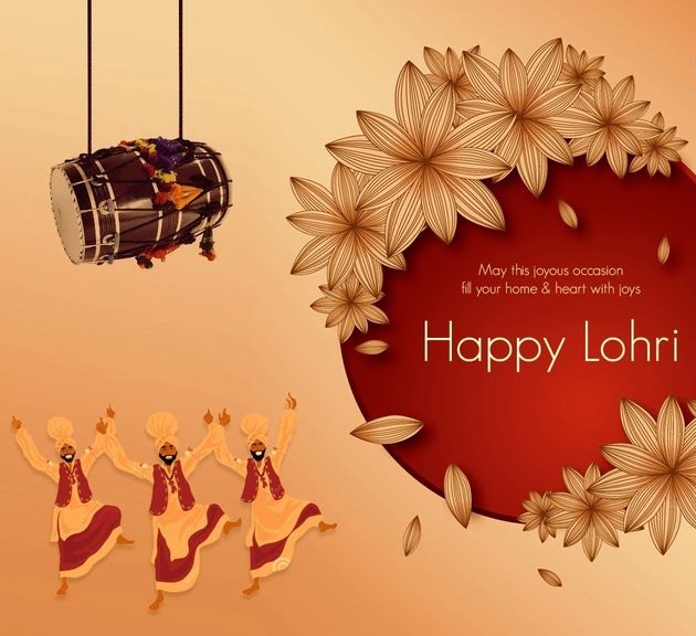 may this joyous occasion full your home and heart with joys happy lohri card