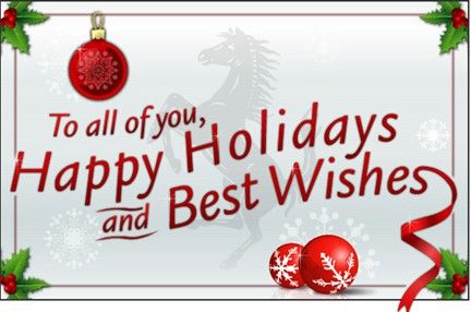 to all of you happy holidays and best wishes