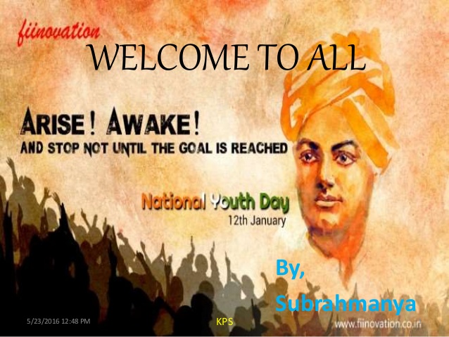 welcome to all national youth day 12th january
