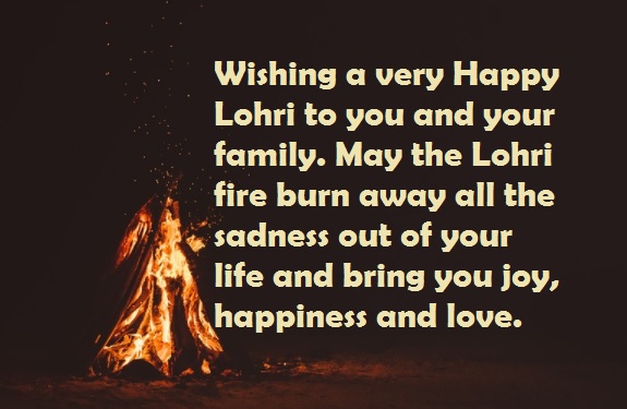 wishing a very happy lohri to you and your family greeting card