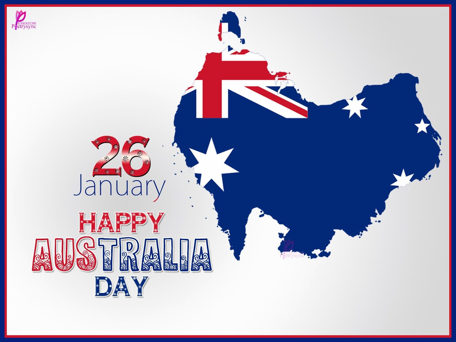 26 january happy australia day card image