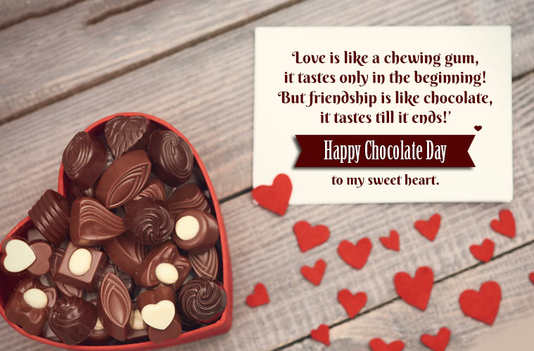 happy Chocolate day to my sweet heart