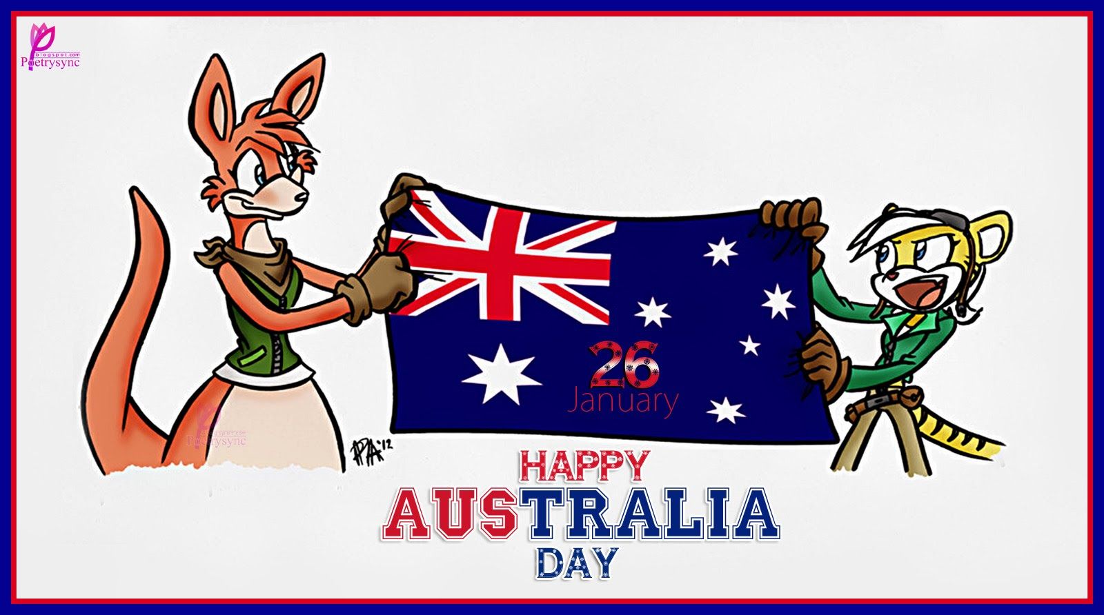 happy australia day 26 january card