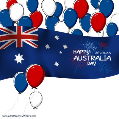 happy australia day 26th january balloons picture