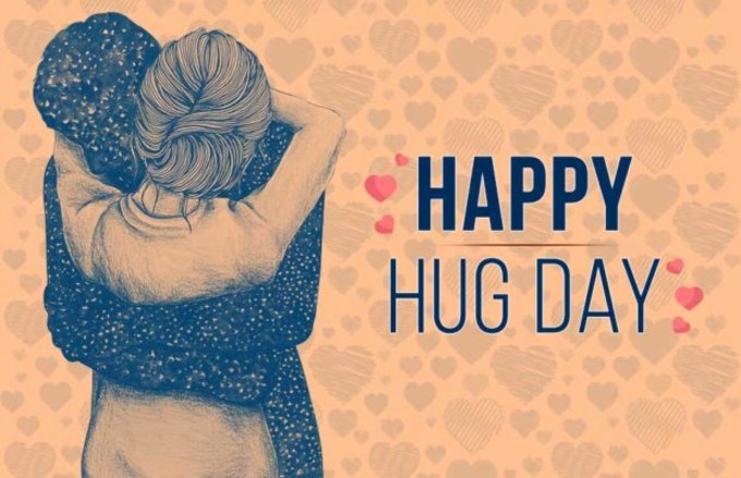 happy hug day card image