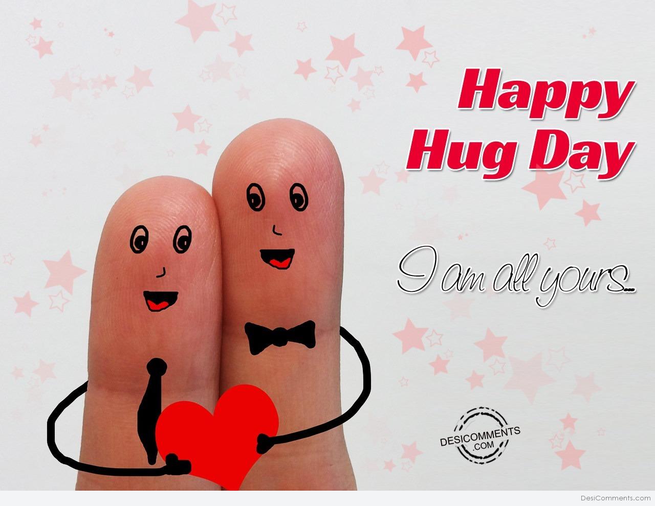happy hug day i am all yours card