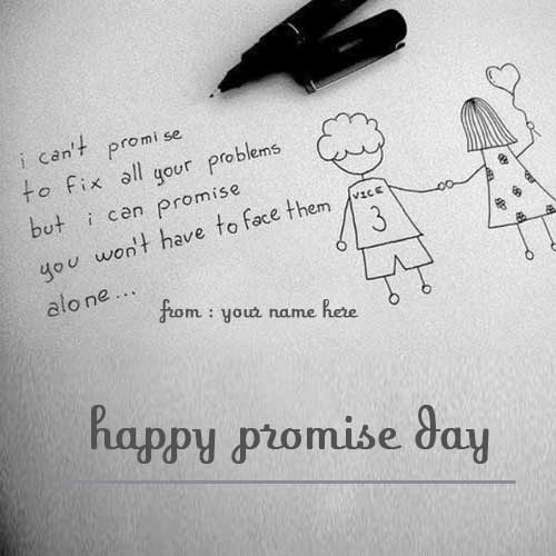 happy promise day greeting card