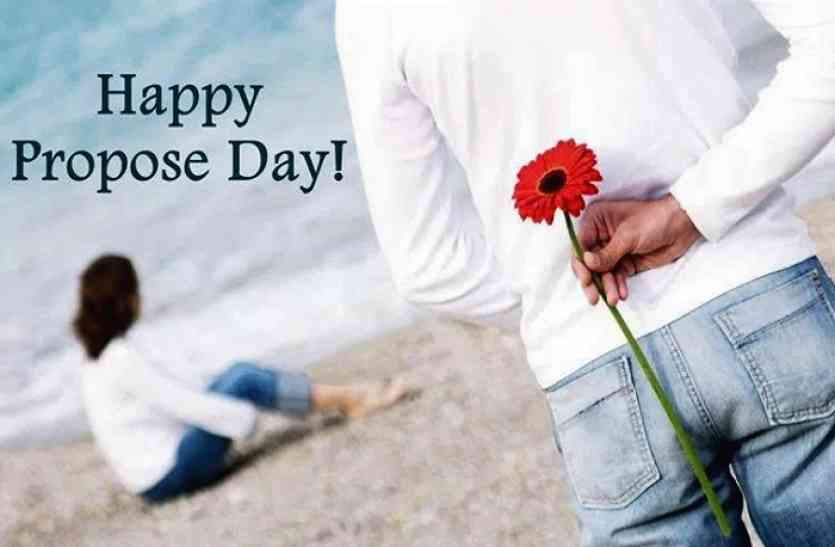 happy propose day boy with flower