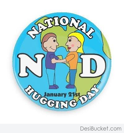 national hugging day badge