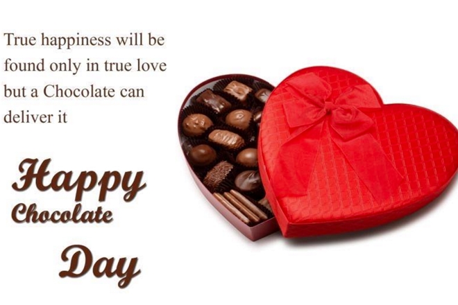 true happiness will be found only in true love but a chocolate can deliver it happy Chocolate day