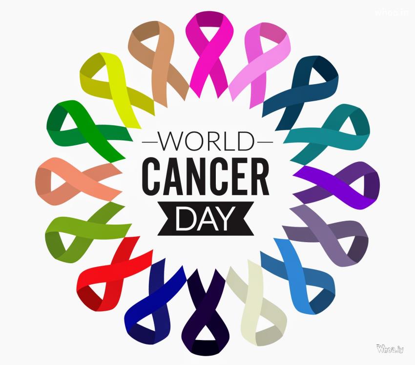 world cancer day colorful ribbons