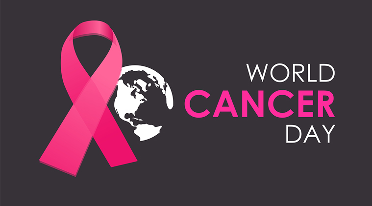 world cancer day pink ribbon illustration