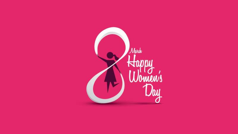 8 march happy womens day card