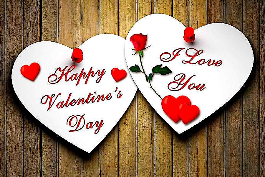 happy valentine’s day i love you heart card