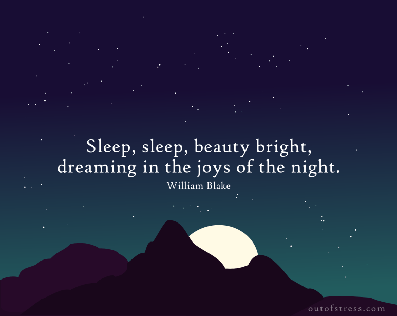 Sleep, sleep, beauty bright, dreaming in the joys of the night ...