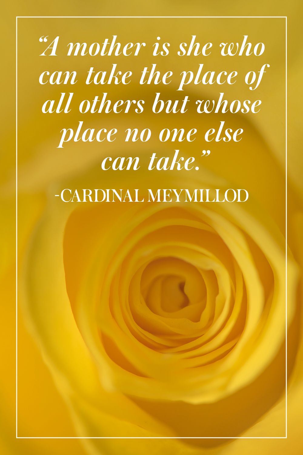 a mother is the she who can take the place of all others but whose place no one else can take. cardinal meylillod