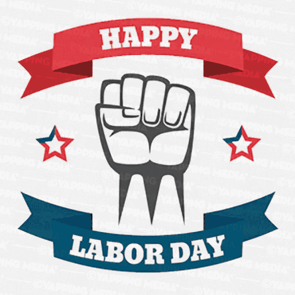 happy labor day fist animated ecard